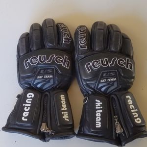 Men's leather Reusch ski team gloves